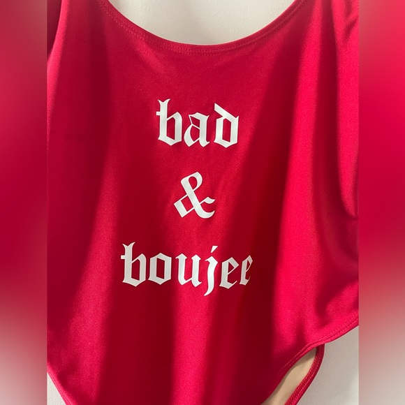 NWT Ravesuits One Piece Red Bathing Suit Swimsuit Bad and Boujee M/L - Picture 3 of 12